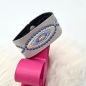 Preview: Armband in grau/blau, 23cm lang